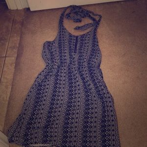 Zip up halter dress.